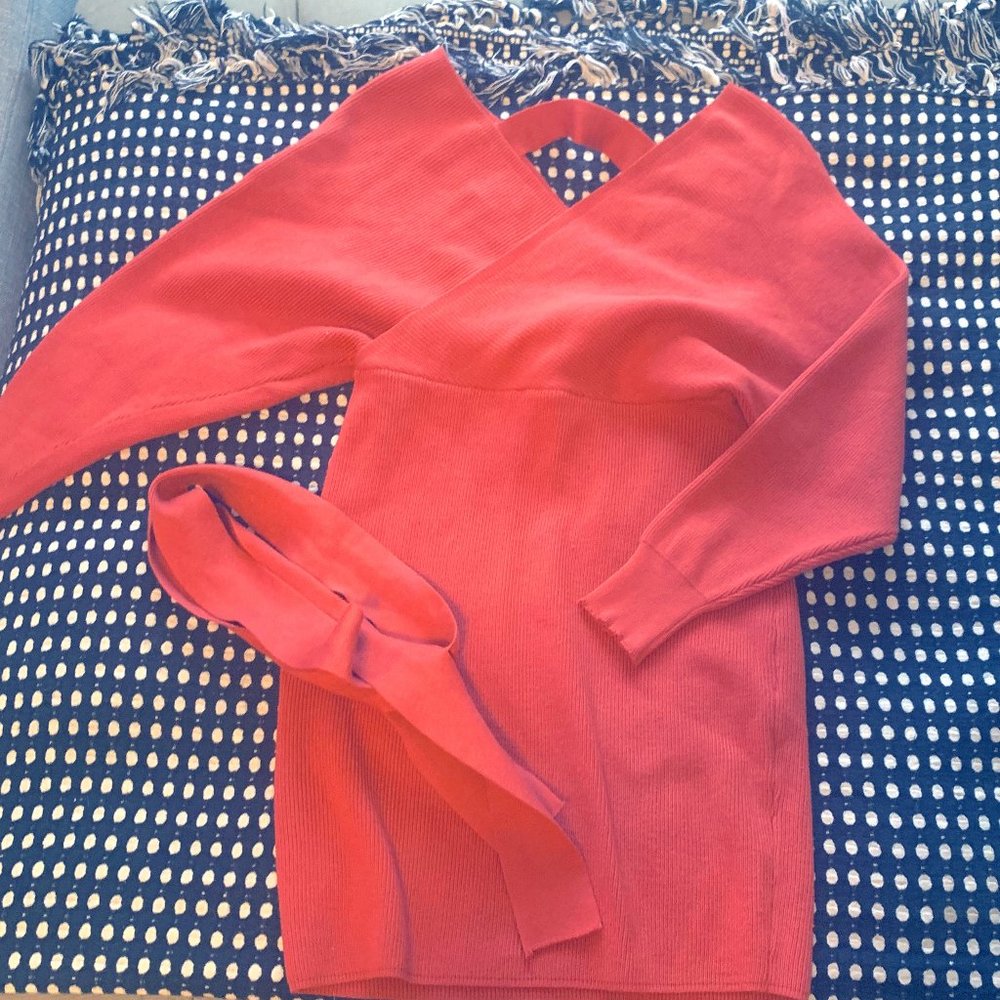 Off-Shoulder Midi Sweater Dress